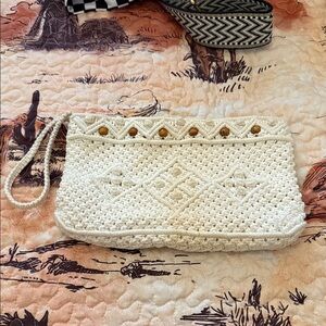 Handcrafted Cream Crochet Clutch